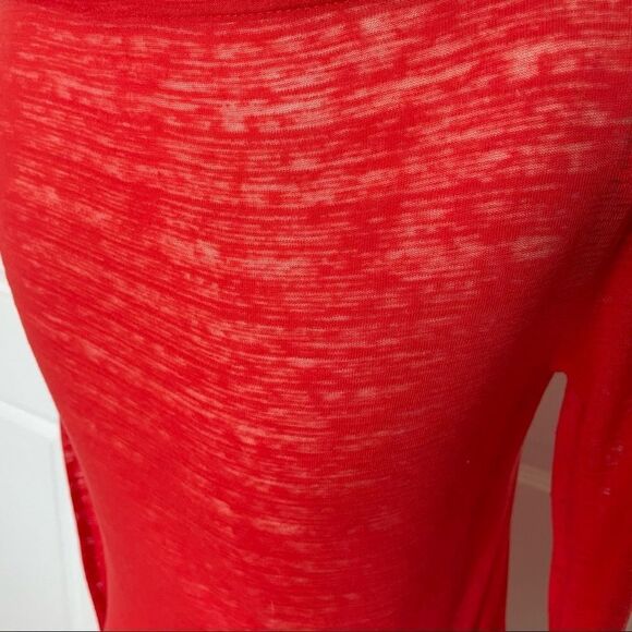 Pure & Good Anthropologie Sheer Burnout Lightweight Long Sleeve Layering Tee, S - Picture 4 of 12